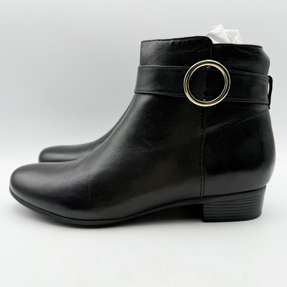Trotters Womens Melody Ankle Booties US 10.5 NARROW Black Leather NIB - Picture 10 of 14